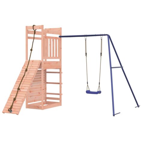 Casetta Da Giardino In Legno Con Scivolo E Altalena – Parco Giochi Esterno Per Bambini - Foto 10