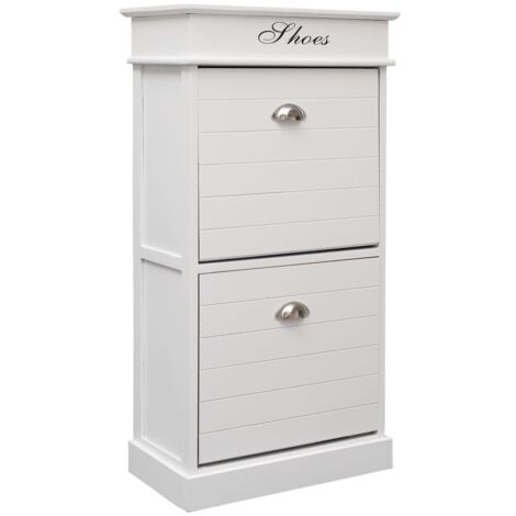 Armadio Scarpiera Multiuso Bagno Garage BIANCA 2 Ante 8 Ripiani 59x37x180 7146o - Foto 7