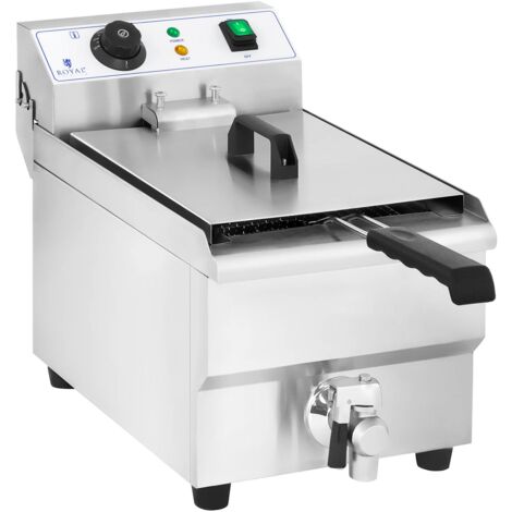 Friggitrice elettrica professionale da ristorante 10 litri con rubinetto di scarico 140001780