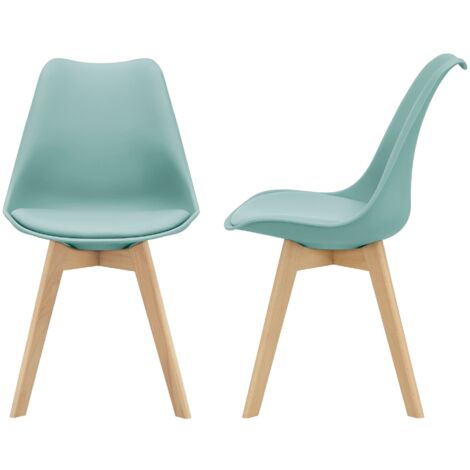 SET 2 SEDIE per Sala da Pranzo Imbottite Design Nordico Velluto EUR 167