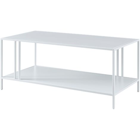 Tavolino da Salotto 110x45x45 cm in Acciaio Inox e Vetro 349962