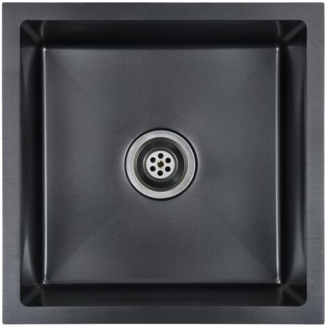 Lavello quadrato in acciaio inox a vasca singola con rubinetto rondella in vetro Lavelli a vasca singola multi-dimensione Lavello da bar da cucina Mini lavello sottopiano Lavabo pe