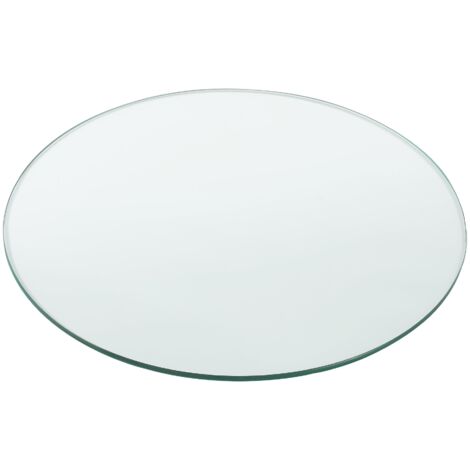 Piano Del Tavolo In Vetro Temperato Rotondo 96 Cm (38 Pollici) – Spessore 6 Mm, Trasparente, Per Tavolo Da Pranzo, Giardino, Ufficio - 5