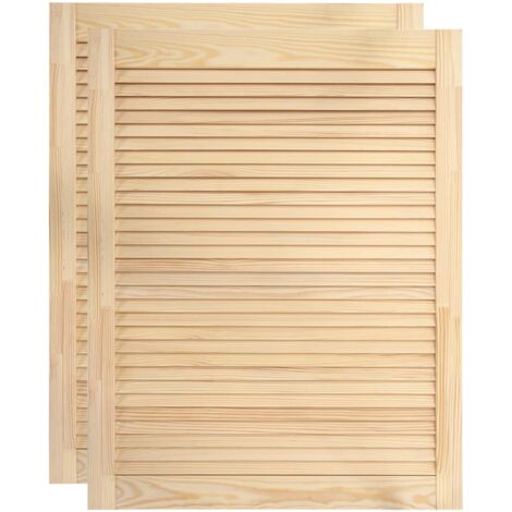 Porte a persiana in 2 pezzi legno massello di pino 61,5 x 39,4 cm 020003893 (1/5)