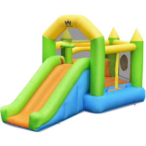 Castello Gonfiabile Bianco 12FT (3,5x2,5x2,5 M) Per Feste E Giochi Bambini, Con Ventilatore