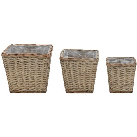 Fioriera Da Balcone In Vimini Da 2 Pezzi Con Rivestimento In PE 80 Cm Comfortxl 94697799