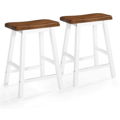 Set di due sgabelli da bar di design sedia seduta in legno massello 1202055