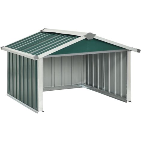 Riparo da giardino per robot tagliaerba 92 x 97 x 63 cm verde acciaio zincato 020022395