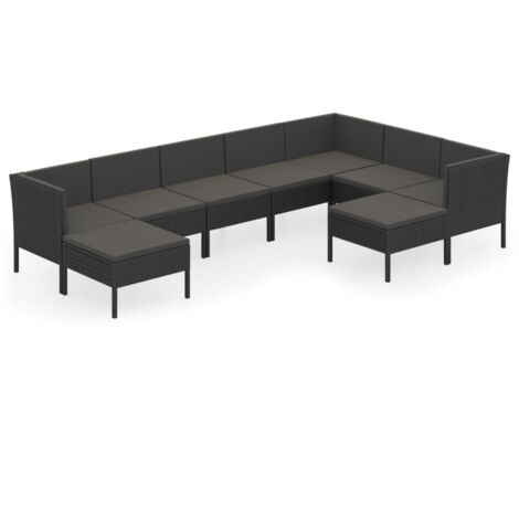 Casaria® Panca Da Giardino In Polyrattan Reclinabile Braccioli Regolabili Resistente Divano Da Esterno Terrazza Balcone - Foto 11