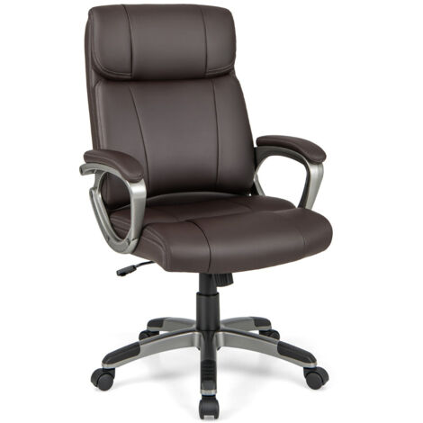 Sedia Da Ufficio Direzionale In Pelle Rosa – Ergonomica Con Schienale Alto, Braccioli Imbottiti, Altezza Regolabile E Ruote Silenziose, Carico Max 150 Kg