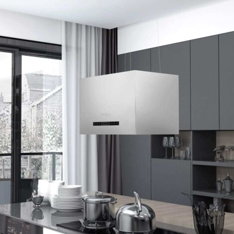 Cappa sospesa con sensore touch LCD 55 cm inox 020005867