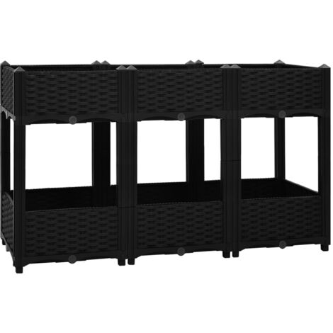 vidaXL Fioriera da giardino rialzata per esterni, fioriera per erbe e fiori, vaso per verdure fai da te, contenitore per la coltivazione di verdure, 160 x 80 x 81 cm, in acciaio