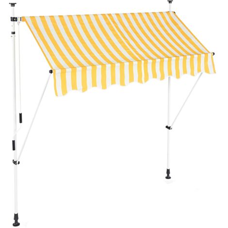 Tenda Da Sole A Morsetto Con Manovella Regolabile Impermeabile Avvolgibile Bracci Balcone Terrazzo Anti Uv Telescopica Senza Foratura 150x120 Cm Beige 88034983