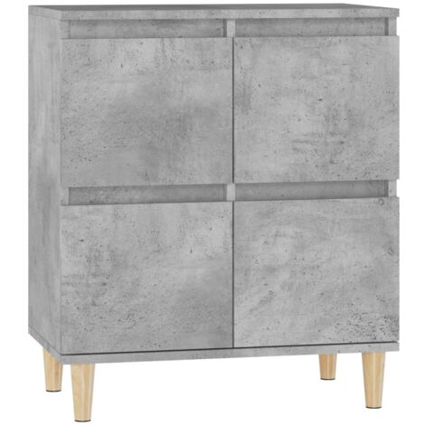 Credenza Buffet Stile Mid-Century - 76 Cm Con Ante In Rattan - Mobile Consolle Per Soggiorno E Cucina - Rovere