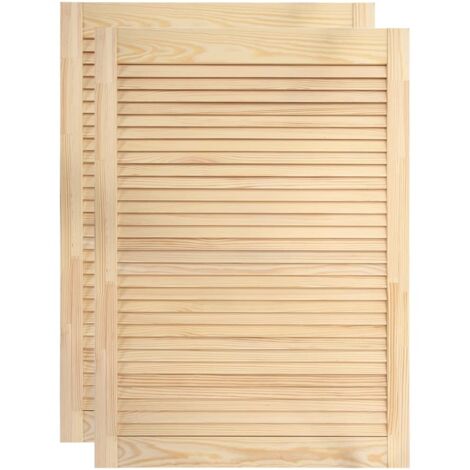 Porte a persiana 2 pezzi Legno massello di pino 69x39,4 cm 020003896 (1/5)