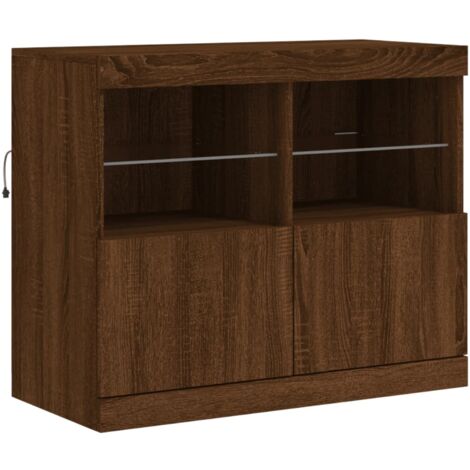 Cassettiera Con 2 Ante 80x70x40 Cm - Credenza Per Soggiorno O Ufficio | Design Quercia Bianco, Antibatterica - Foto 11