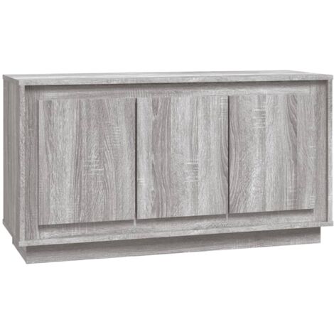 Credenza Dacell, Buffet Da Cucina, Armadio Di Design Da Soggiorno Madia Moderna A 3 Ante E Ripiani 154x40h75 Cm Rovere E Bianco 85191782