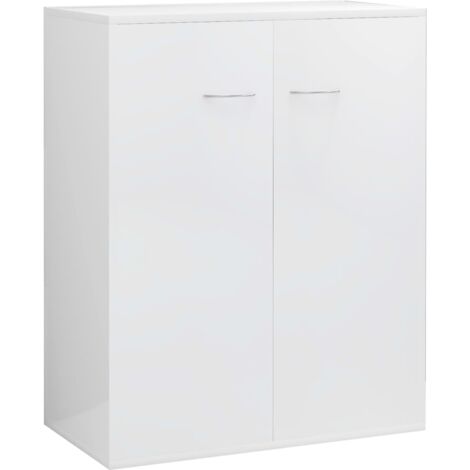 Credenza 4 Ante Bianca Senza Maniglie - 120x80x30 Cm, Ripiani Regolabili, Struttura Metallo, Per Cucina/soggiorno - Foto 1