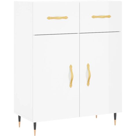 Credenza 4 Ante Bianca Senza Maniglie - 120x80x30 Cm, Ripiani Regolabili, Struttura Metallo, Per Cucina/soggiorno - Foto 8