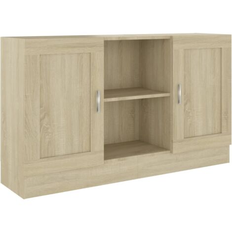 Credenza Lowboard 'Loft Studio' Su Ruote In Stile Retrò - 120 Cm, 21 Cassetti, Mobile TV In Metallo E Legno, Marrone/Argento - 2