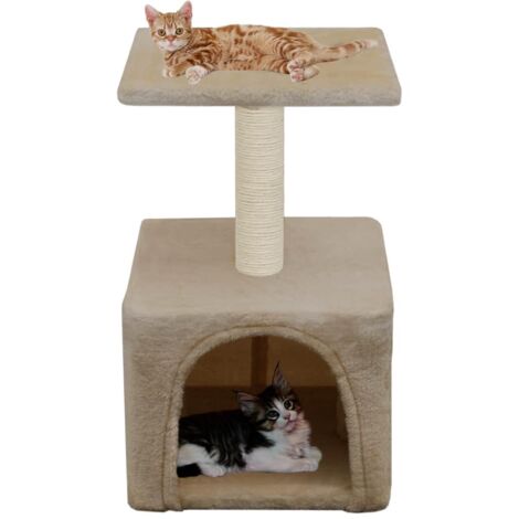 Tiragraffi A Forma Di Panda Per Gatti | In Sisal E Peluche | Con Pallina | 56x18x18 Cm