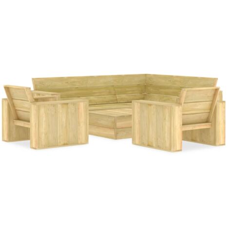 Mobili Da Giardino Mobili Da Esterno Set Di Mobili Da 8 Pezzi Con Cuscini Antracite In Legno Di Pino 81476405