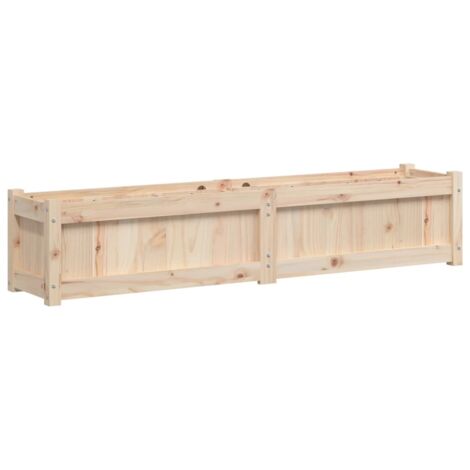 NUOVA Fioriera In Legno Verniciato - Vaso Per Piante Da Giardino E Terrazza - Completamente Assemblate - 47x24x16 Cm - Marrone Chiaro