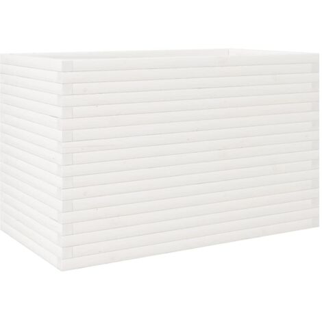 XHNIFBN Fioriera 110 x 110 x 23 cm, in legno di pino massiccio cerato, robusta aiuola rialzata per fiori, erbe aromatiche, verdure, balcone, giardino e terrazza
