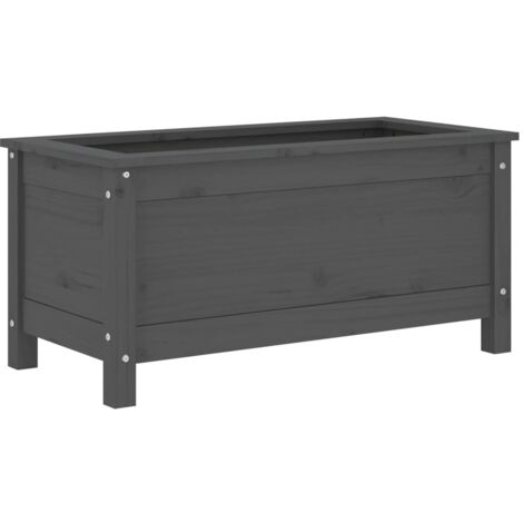 Fioriera Grigio 40x40x52,5 cm in Legno Massello di Pino