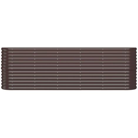 Vassoio Fioriera Aiuola Rialzata Piante Fiori Terrazzo Giardino Triangolare 30 X 26 X 75 Cm Acciaio Corten Marrone 020038805 86965904
