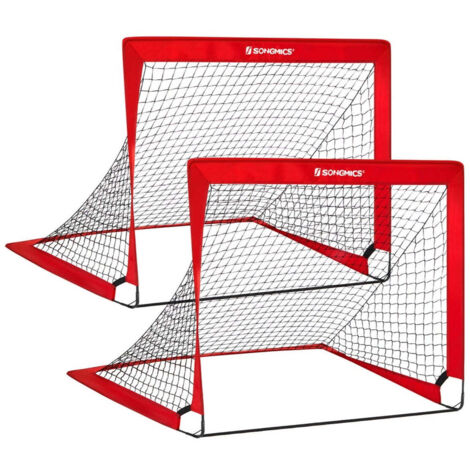 Set Porte Da Calcio Rosa Per Bambini: Mini Porte Pieghevoli 58x40 Cm Con Pallone, Ideale Per Gioco In Giardino, Interni Ed Esterni, Regalo Per Bambini 3-5 Anni - 3