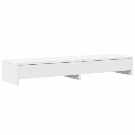 Supporto per Monitor in Legno Multistrato Bianco 42x24x13 cm con