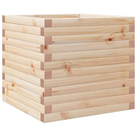 Fioriera in cera marrone 110x110x49,5 cm in legno di pino massiccio