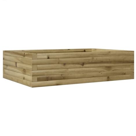 Vassoio Per Fioriera Aiuola Rialzata Piante Fiori Terrazza Giardino 90 X 60 X 26,5 Cm Legno Di Pino Massiccio Bianco 020038013 86858650