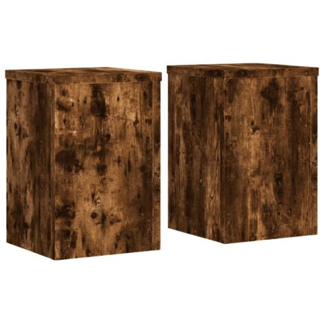 Portavasi per piante set di 2 portafiori in legno ingegnerizzato marrone 020045313
