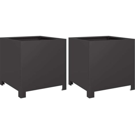 Set 2 Fioriere In Legno Massello 30x30x30 Cm – Letti Rialzati Per Piante Da Giardino E Terrazzo