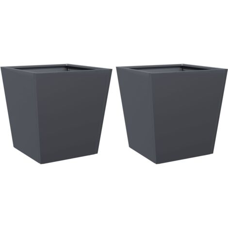 Set Da 6 Sottovasi Per Piante In Plastica Quadrati – Impermeabili Per Interni/Esterni – Misure 6, 7 E 9 Pollici (Nero)