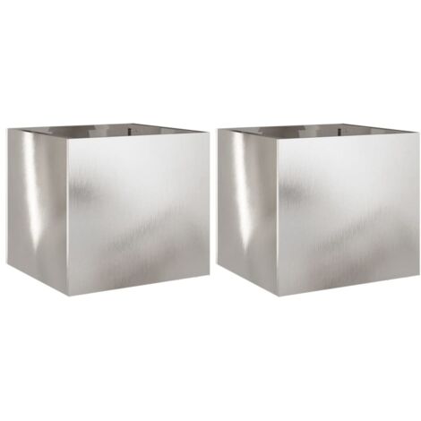 Spetebo Inserto per fioriere per europallet - 6 pezzi/zinco in argento - fioriera per fioriera per balcone