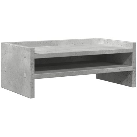 Supporto per monitor da tavolo mobile da scrivania 42 x 24 x 16 cm in legno ingegnerizzato grigio 020044866