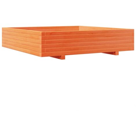Fioriera rialzata per piante fiori terrazza giardino 110 x 110 x 23 cm legno di pino massiccio marrone 02 02_0037298 | Leroy Merlin