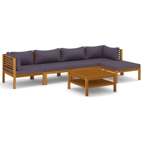 Set Divano Da Giardino Per 5-6 Persone Con Cuscini E Schienale Regolabile, Lettino Prendisole Doppio, Angolo Relax In Vimini Resistente, Tavolo Incluso – Beige