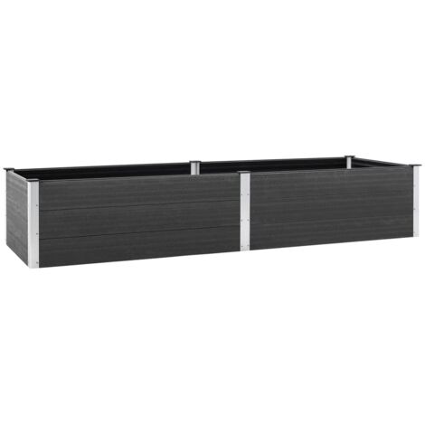 Supporto Per Piante Con Ruote Aufun WPC – Vassoio Quadrato 30x30 Cm In Legno Composito – Porta Piante Girevole Con Freni – Capacità 100kg – Marrone Per Interni/Esterni - 2