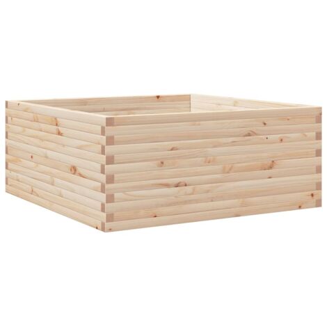Fioriera marrone miele 40x40x39 cm in legno di pino massiccio | Leroy