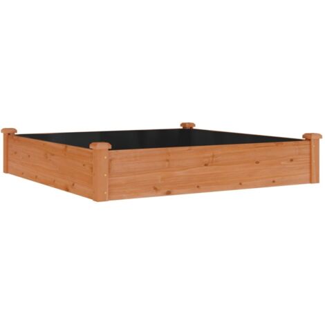 Fioriera Aiuola Rialzata Vassoio Piante Fiori Terrazza Giardino 60 X 60 X 49,5 Cm Legno Di Pino Massiccio Bianco 020037720 86862660