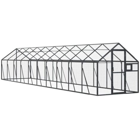 vidaXL Voliera Antracite 1,79x8x1,85 m in Alluminio, Gabbia per Uccelli, Ampia Gabbia per Uccelli, Gabbia per piccioni, Gabbia per pappagalli vidaXL Voliera Antracite 1,79x8x1,85 m in Alluminio, Gabbia per Uccelli, Ampia Gabbia per Uccelli, Gabbia per piccioni, Gabbia per pappagalli