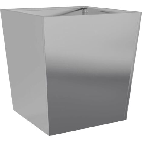Fioriera rialzata per aiuola da giardino terrazza 50 x 50 x 50 cm acciaio zincato grigio 020037660