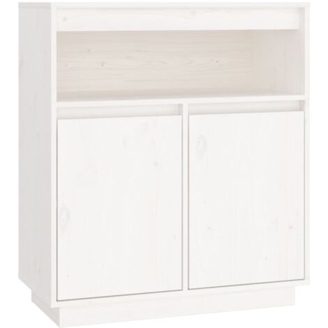 Moimhear Credenza, armadio da cucina, armadietto portaoggetti, 208 x 39,5 x 80 cm, cassettiera con 4 ante, 2 cassetti, buffet (bianco + colore legno