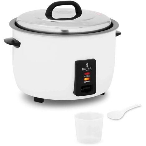 Cuociriso a vapore cuociriso elettrico 1950 watt 13 litri corpo in acciaio inox serbatoio in alluminio antiaderente misurino e cucchiaio 140003947