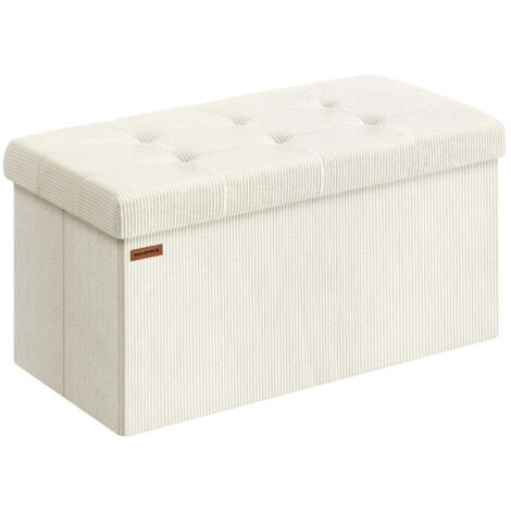 Pouf contenitore velluto crema YANKTON