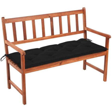 Panchina da giardino arredo esterno per patio terrazza con cuscino 120 x 58 x 90 cm legno massello di acacia 020011378 (1/5)